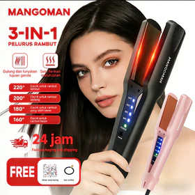 MANGOMAN Catokan Curly Catokan Volumized Catok Curly Akar Rambut Ceramic Crimp Catok Akar Catok