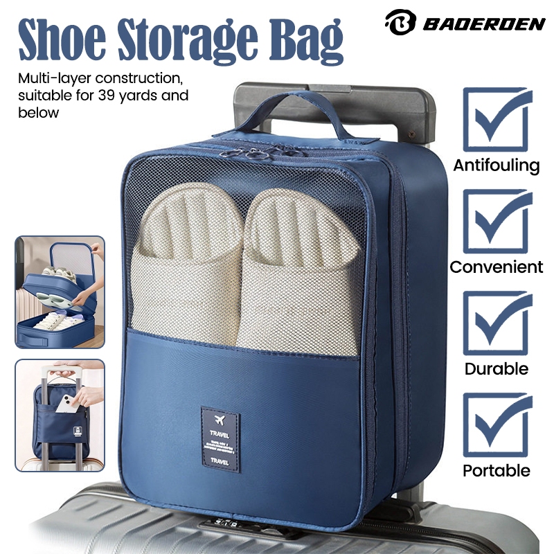 Jual Travel Tas Sepatu Koper Premium - Travel Shoe Bag for Luggage ...