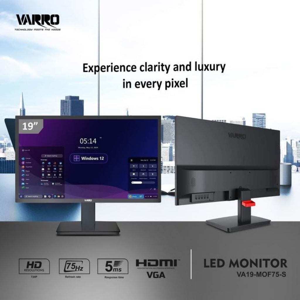 Jual MONITOR LED VARRO VA19-MOF75-S 75Hz 5ms HDMI VGA GARANSI RESMI ...