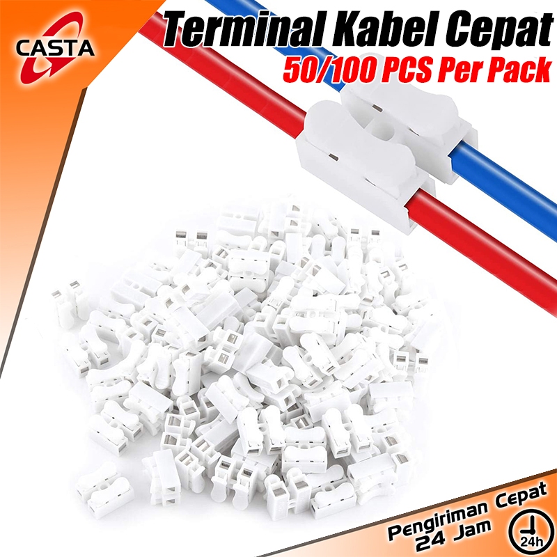 Jual CASTA Quick Connect ISI 50/100 PCS Terminal Connector Konektor ...
