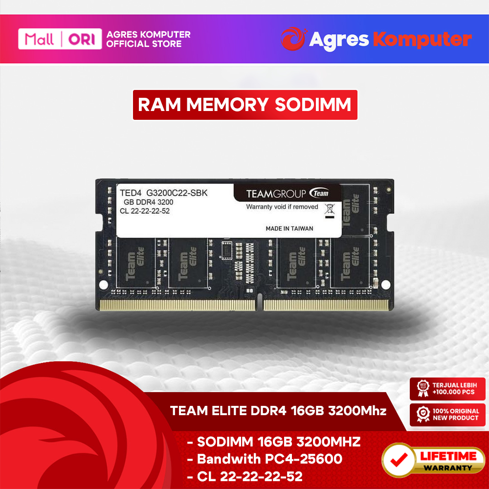 Jual TEAM ELITE RAM SODIMM DDR4 16GB 3200MHZ | Shopee Indonesia