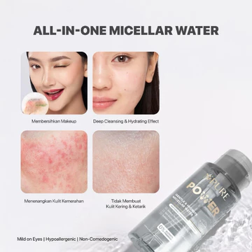 BPOM NPURE Power Clear Micellar Water Acne Power Gentle Hydrate Oil Infused (100ml 300ml)