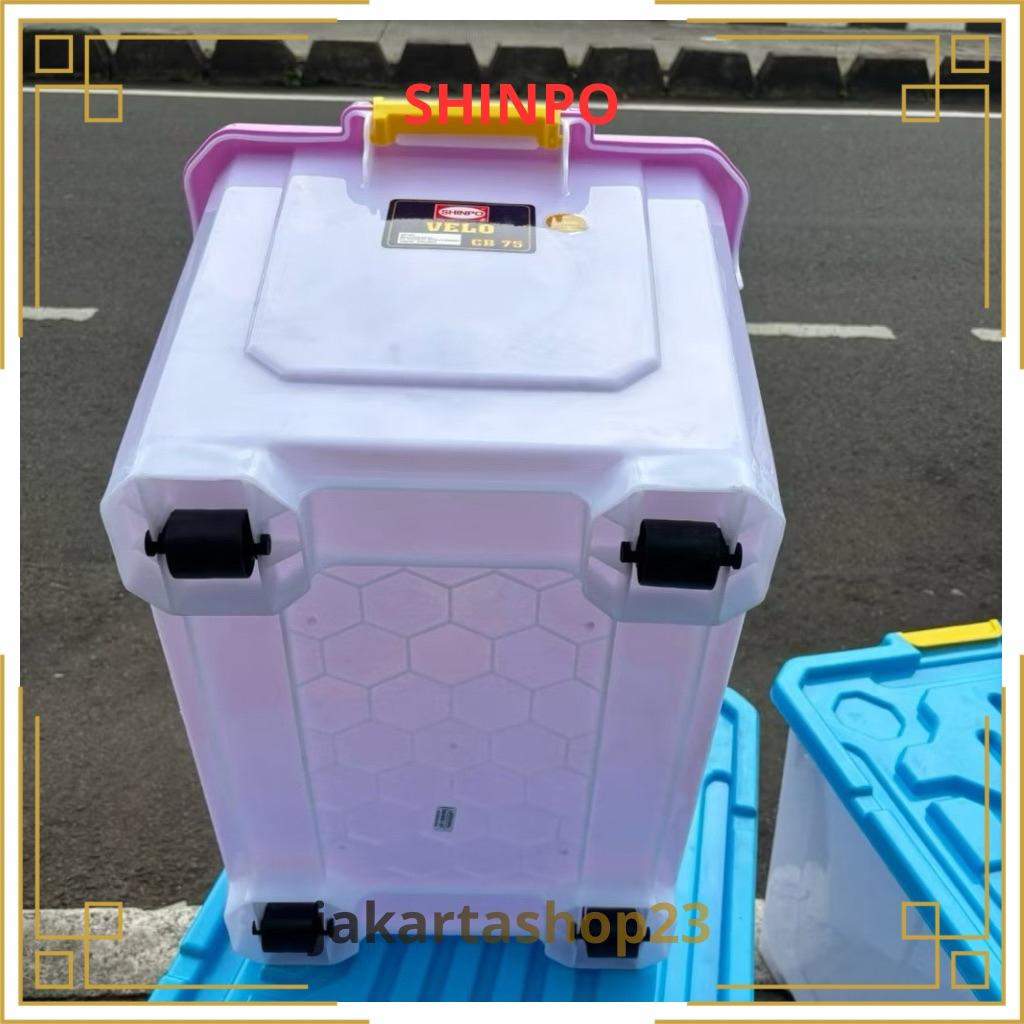 Jual Shinpo 583 Container Box Moto Plastik CB 90 Liter Dengan Roda ...