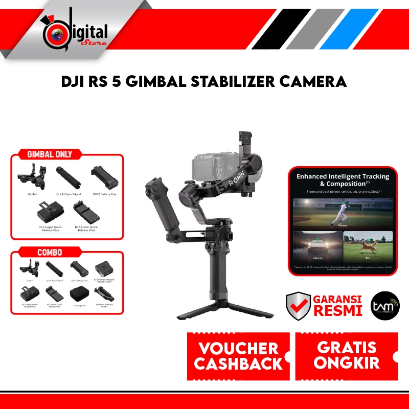 Jual DJI RS 5 / RS5 COMBO Kit with AI Tracking Module & Briefcase ...