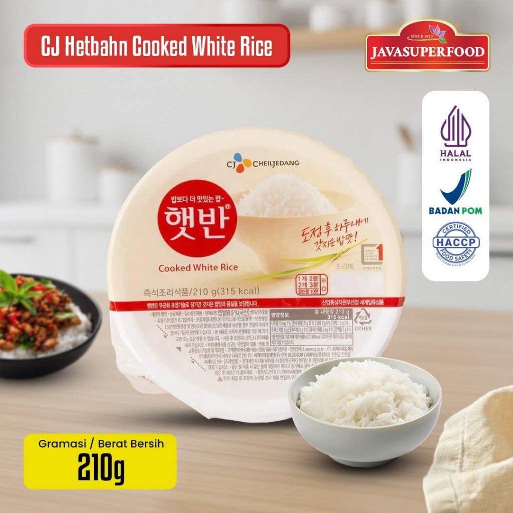 Jual CJ Hetbahn Cooked White Rice - Nasi Putih Instan Korea 210g ...