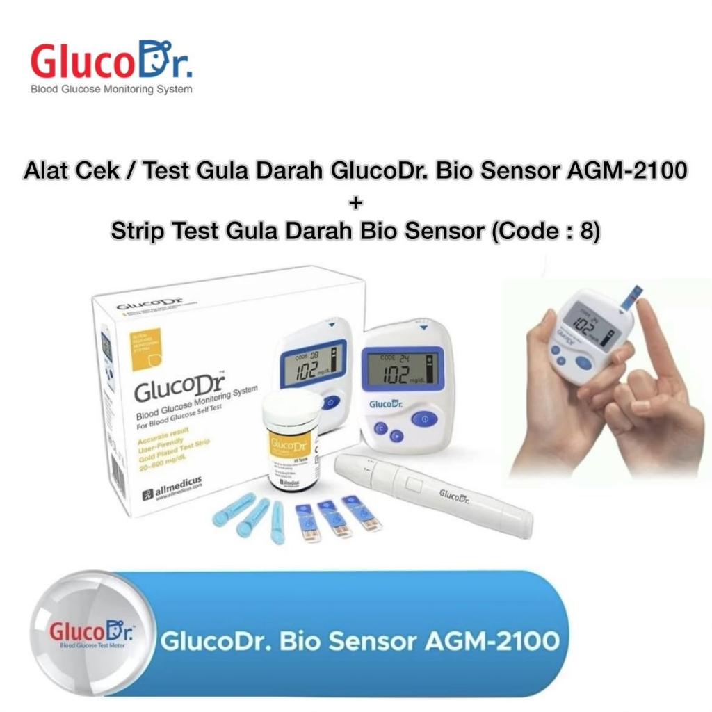 Jual GLUCO DR ALAT CEK GULA DARAH BIO SENSOR AGM 2100 + STRIP GULA ...