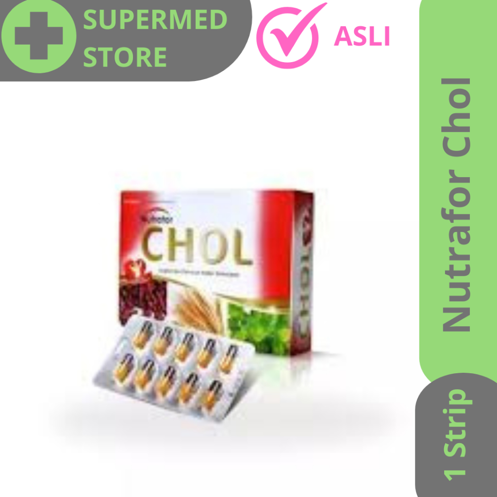NUtrafor Chol Strip isi 10 Kapsul / Penurun Kolestrol Alami Lemak Darah
