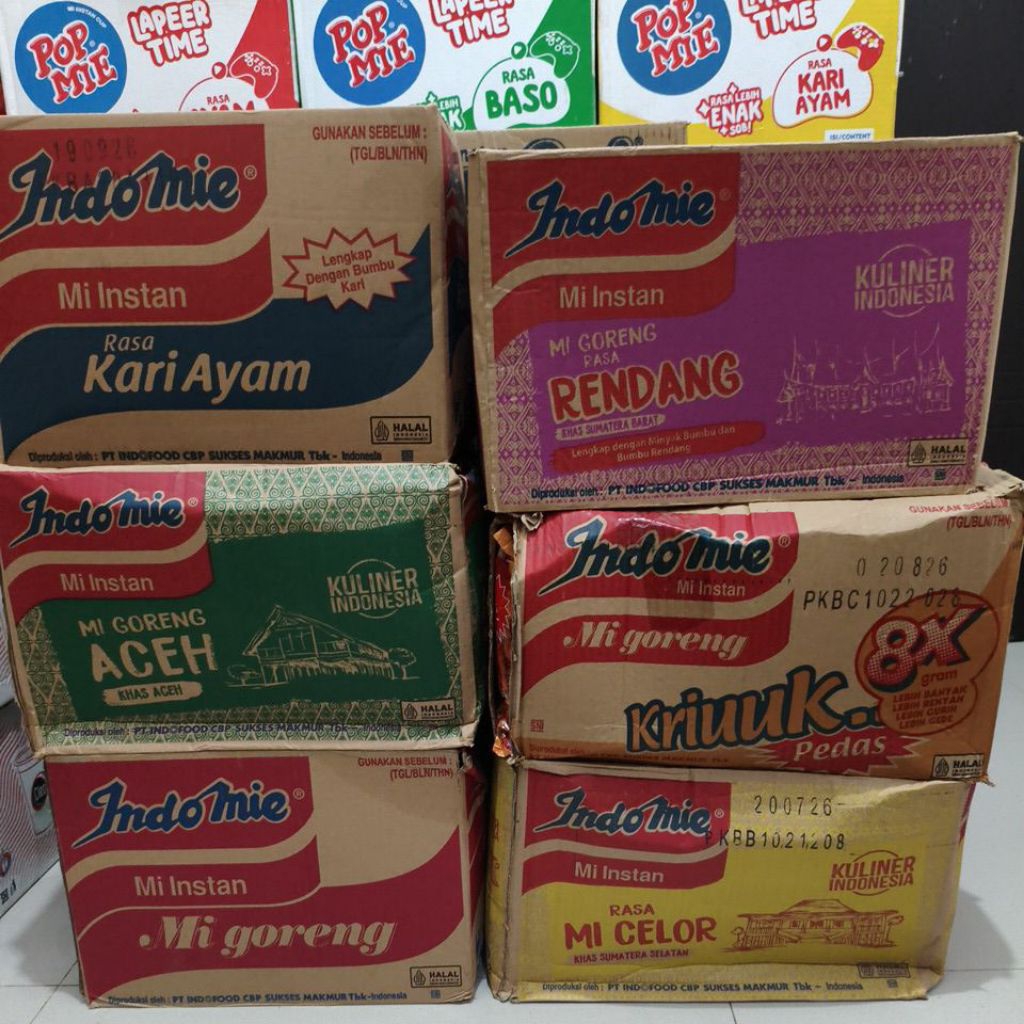 Jual Indomie 1Dus Varian Rasa lengkap Isi 40Bks (Indomie Sumatra ...