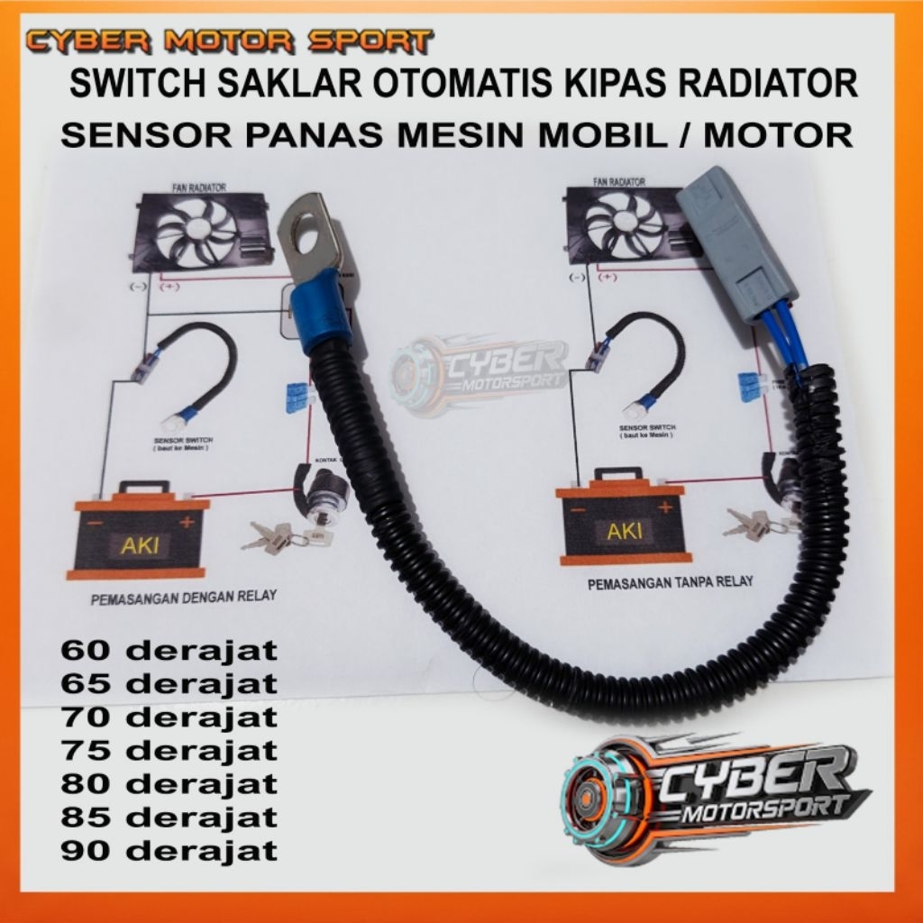 Jual universal switch sensor kipas radiator mobil motor . saklar sensor ...