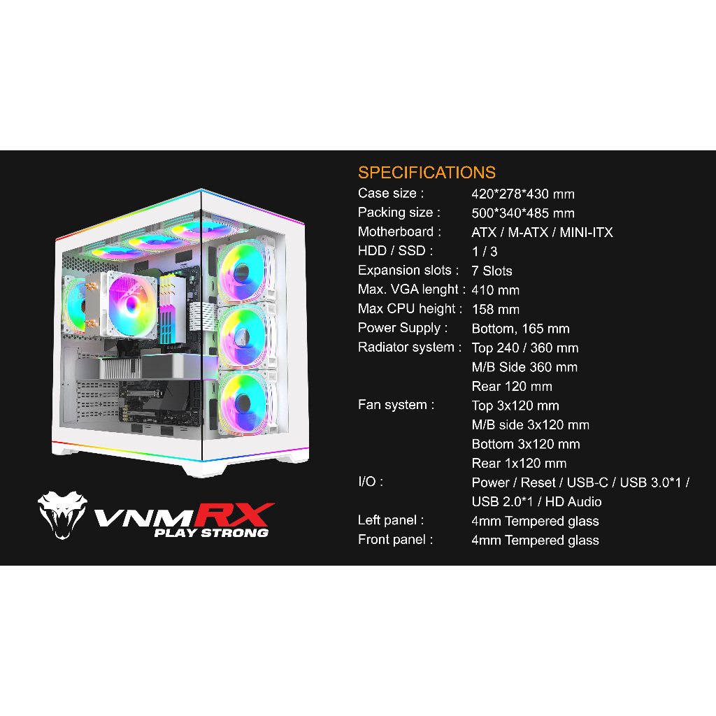 Jual Venom Rx Case Noctis MAX White - Venomrx Tempered Casing | Shopee ...
