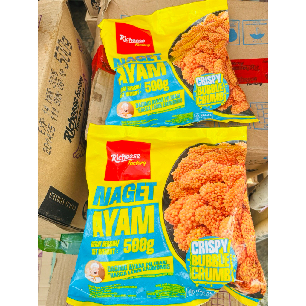 Jual PROMO naget richeese factory bubble BARU 500 gram | Shopee Indonesia