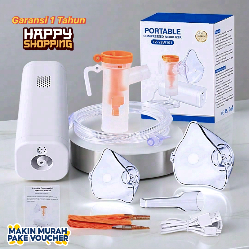 Jual TaffOmicron Alat Terapi Pernapasan Asma Nebulizer Inhaler Atomizer ...