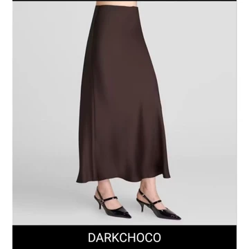 NAYNA Rok Satin Slik Premium Midi Lenght Panjang Satin Skirt Rok Slik Korean Style Basic Wanita
