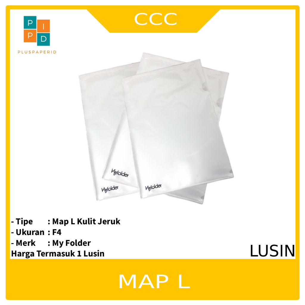 Jual MyFolder - Map L Clear Sleeve Holder F4 CPP - Kulit Jeruk - Lusin ...