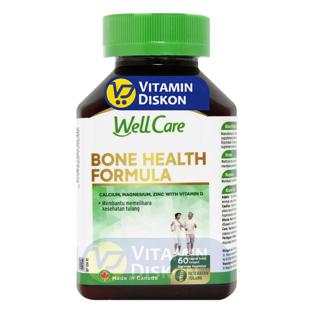 Jual WELLCARE BONE HEALTH FORMULA 60 KAPLET | SUPLEMEN TULANG, GIGI DAN ...