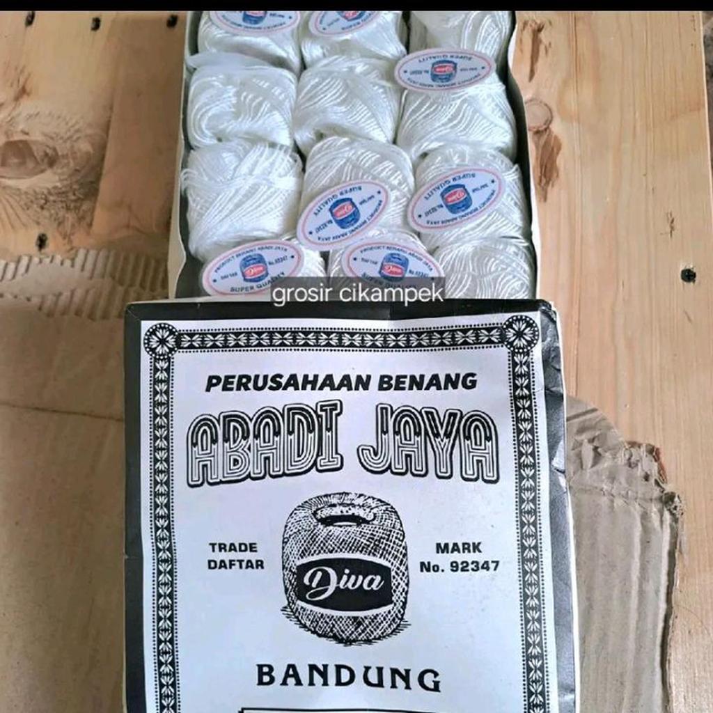 Jual Benang Putih Super (ABADI JAYA DIVA) benang rajut/ benang nilon ...