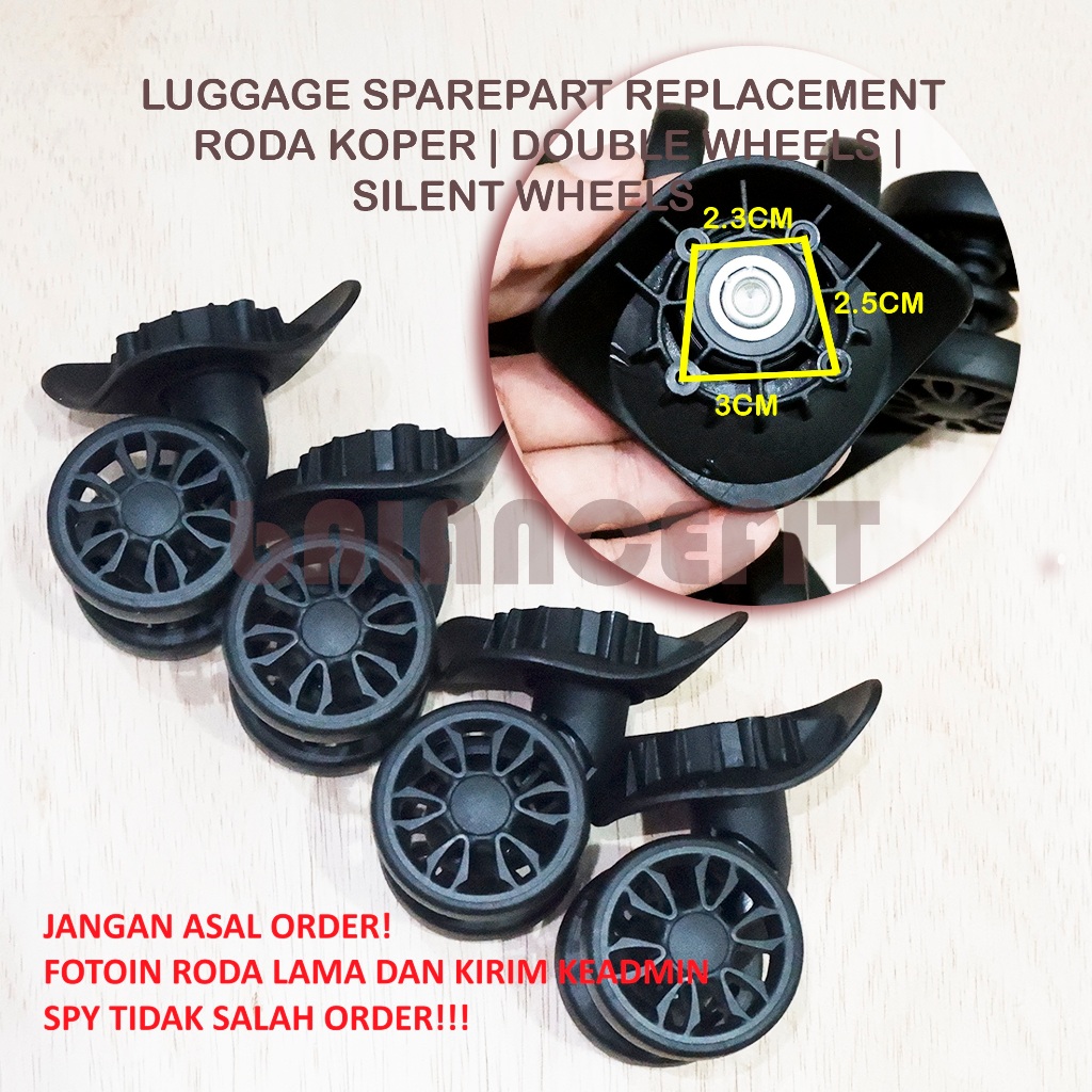 Jual Roda Koper Double Wheel 360 derajat putar | 1 set isi 4 pcs ...
