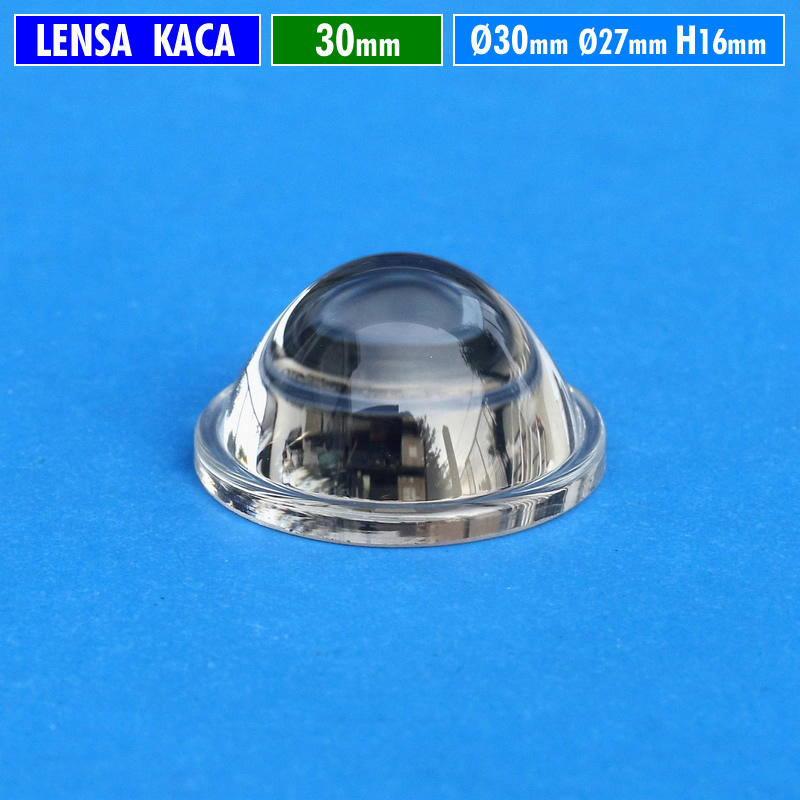 Jual Lensa 30mm Kaca Cembung Datar H.16 Part Lampu Led Lensa 1.2 Inch ...