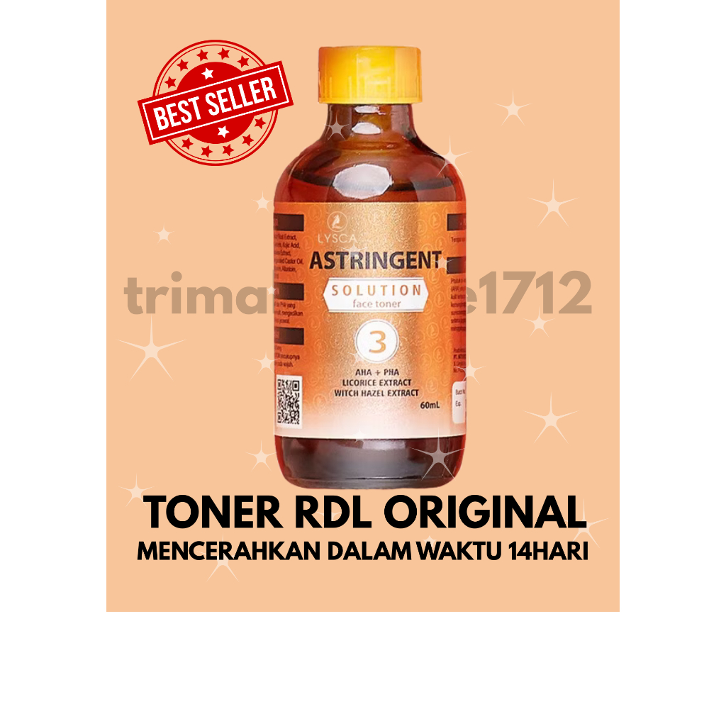 Jual (COD) Toner RDL NO 2 dan No 3 100% Original -Mencerahkan dalam ...