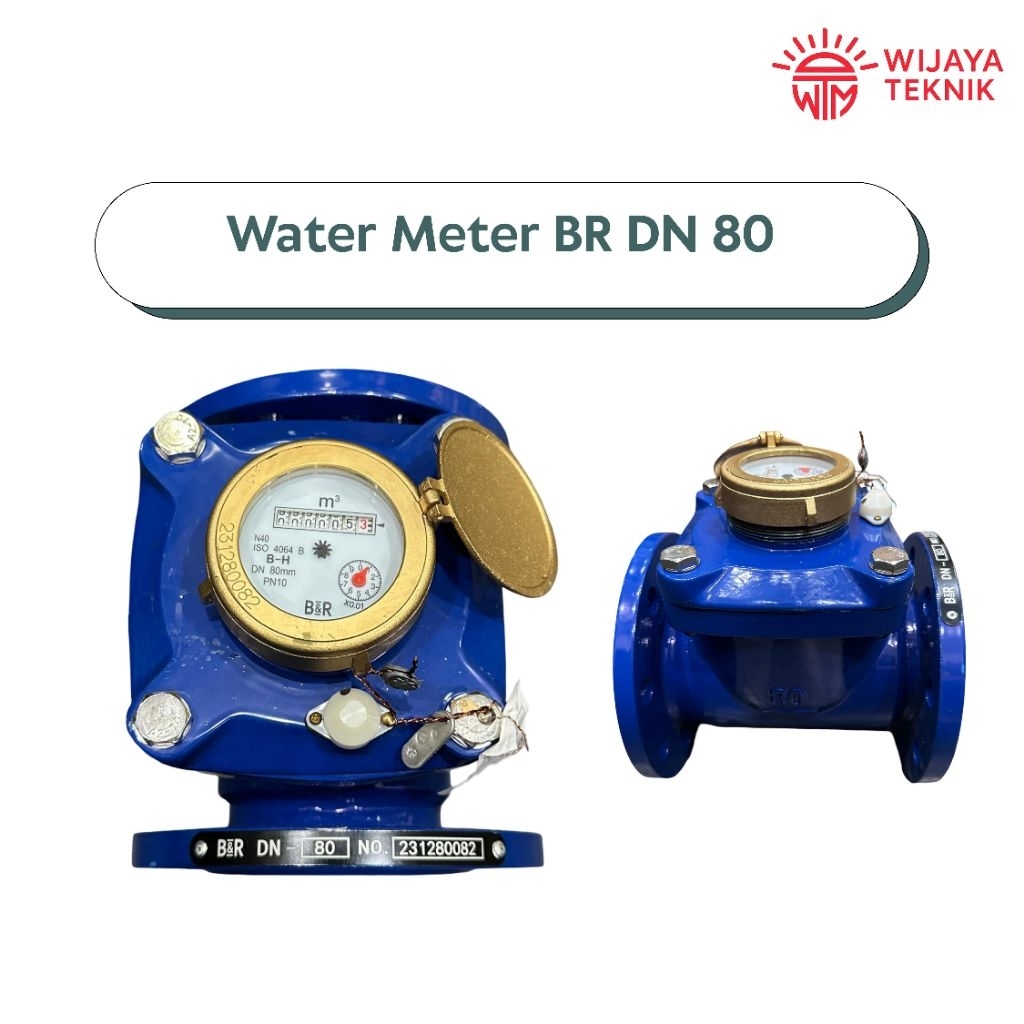 Jual Meteran Air DN80 3 Inch BR Water Meter Flow Meter Air Bersih B&R ...