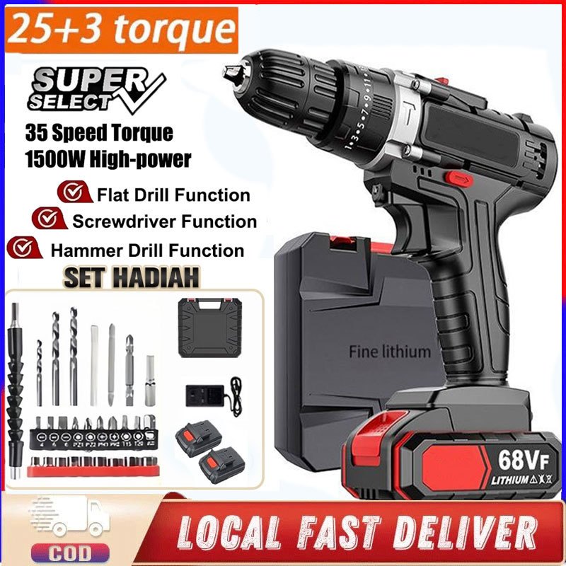 Jual 298VF Mesin Bor Cordless Bor listrik Impact Drill Bor Impact ...