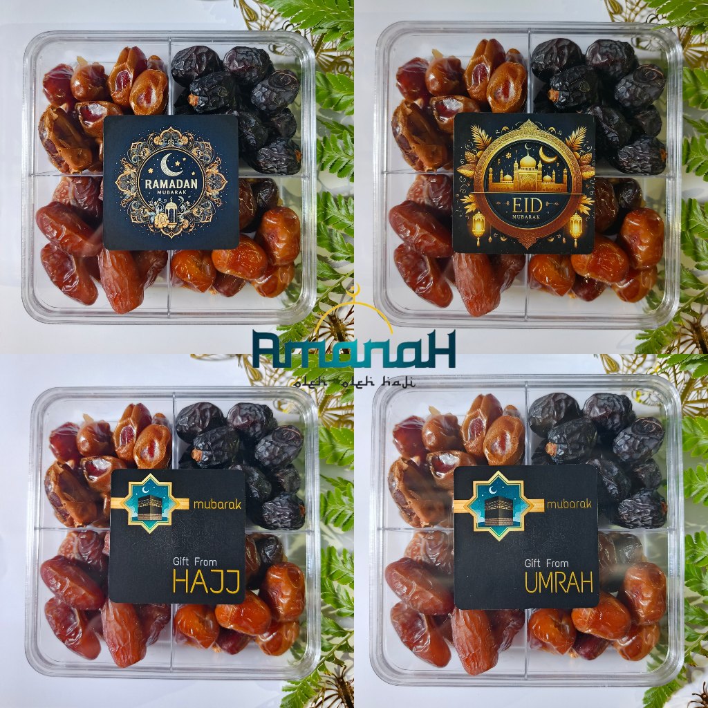 Paket Hampers Exclusive Aneka Kurma 4 in 1 Toples Square Sekat 4 Ajwa Sukari Tunisia Madu Khalas Oleh Oleh Haji Dan Umroh Hampers Ramadan Hampers Puasa Hampers Idul Fitri Hampers Lebaran