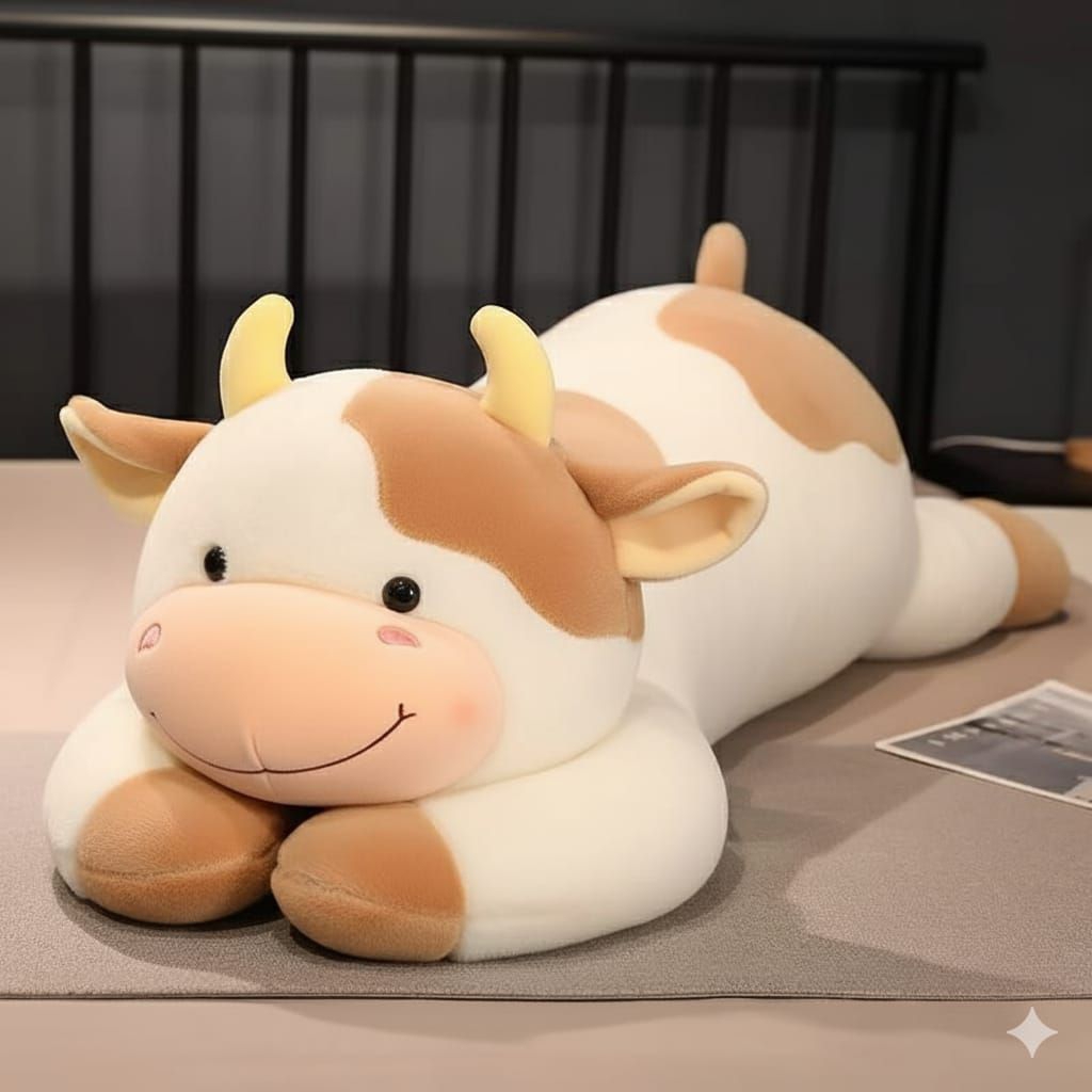 Jual Boneka Sapi Bantal Guling Panjang 60cm | Plush Toy Cow Cute | Kado ...