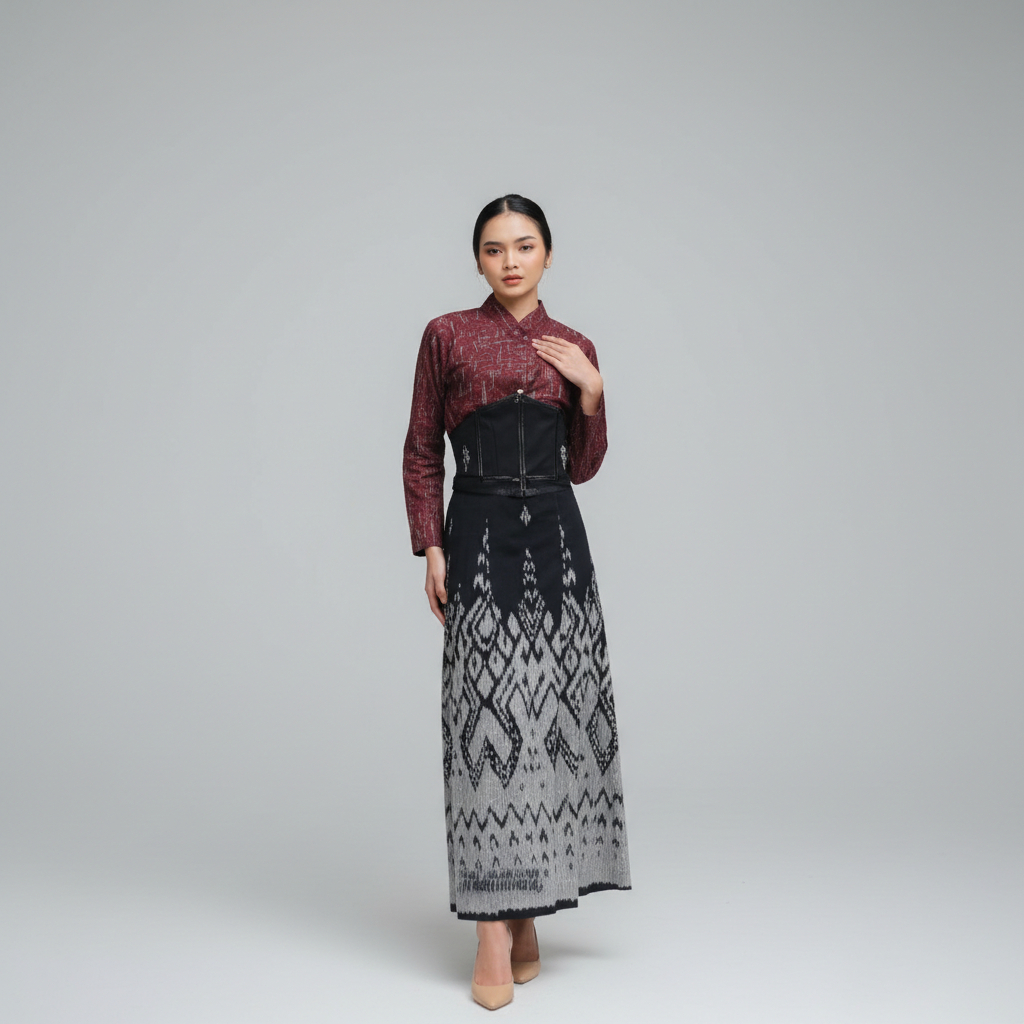 Jual One set atasan kebaya janggan bawahan rok batik tenun etnik ...