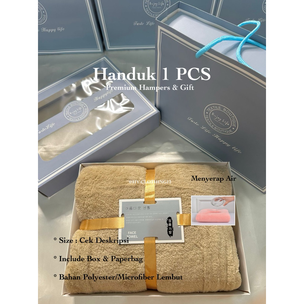 [HY.Clothing12] Hampers Handuk Besar 1PCS 70x140cm Tebal/ Hampers Kado Souvenir/ Hampers Wedding Pernikahan/ Paket Kado Hampers/ Gift Kado Handiah