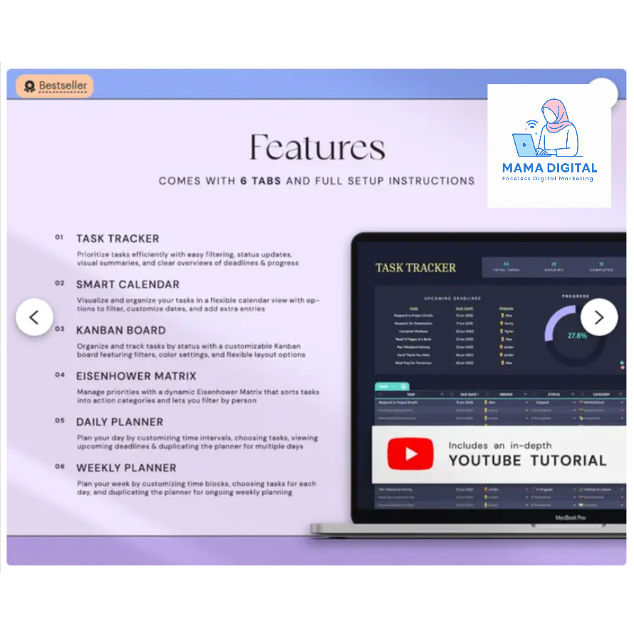 Jual Ultimate Task Tracker Spreadsheet To Do List Sheets Daily ...