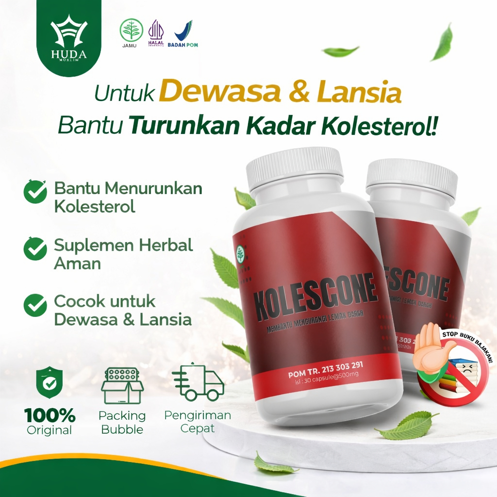 [ORIGINAL] KOLESGONE  kapsul obat herbal kolesterol, darah tinggi dan asam urat original