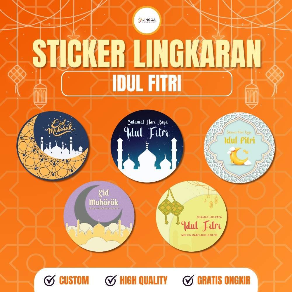 Jual [ISI 40 PCS] Sticker Label Idul Fitri | Stiker Hampers | Label ...