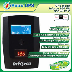 PROMO UPS Modif Modifikasi Eksternal Aki 12V Inforce 650VA BARU