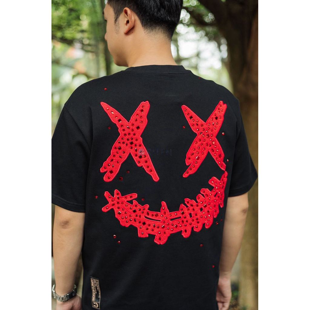 Jual RIC Ricky Is Clown Red Crystal Tee Black Original / Baju Kaos ...