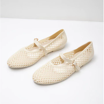 Berrybenka Sepatu Flatshoes Wanita Sofia Mashea Mesh Mary Jane Jelly