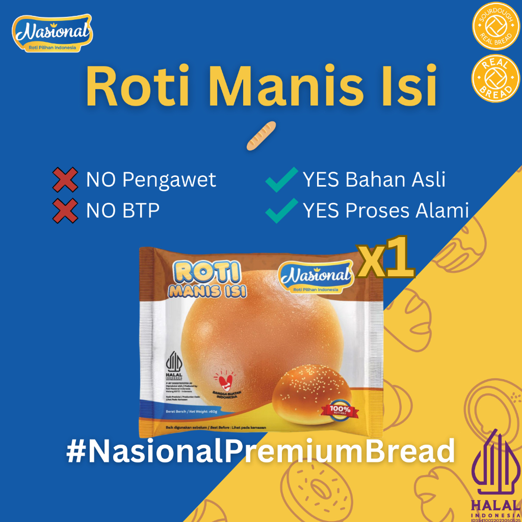 Jual NASIONAL Roti Manis Isi Blueberry Keju (Halal Tanpa Pengawet ...