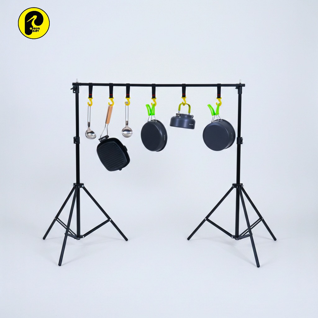 LIVE telescopic hanging rak alat camping dan pakaian palava adv kaki tripod