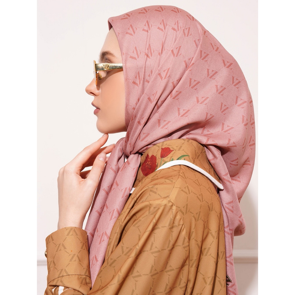 Vivizubedi Monogram Voal Scarf 120x120 Cm