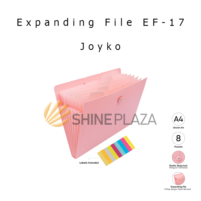 Jual Map Ekspanding Box File A4 Joyko EF-17 - Expanding File 8 Pocket ...