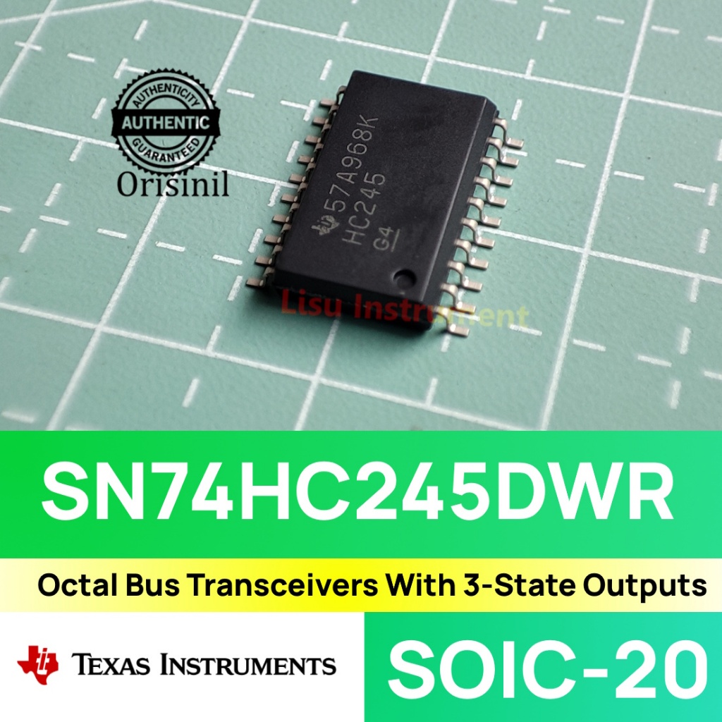 Jual SN74HC245DWR Octal Bus Transceivers With 3-State Outputs HC245 ...