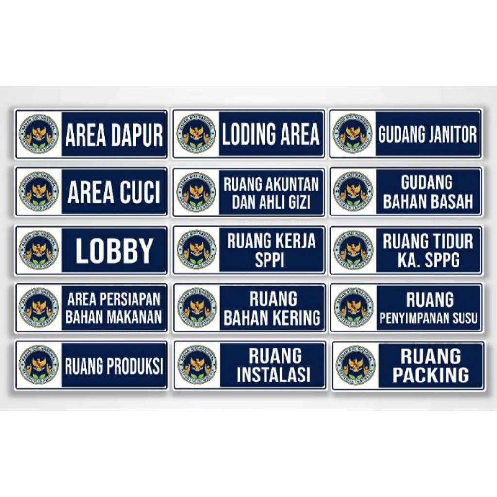 Jual Stiker vinyl MBG, RUANG DAPUR MBG, RUANGAN DIVISI MBG 23x10 CM ...