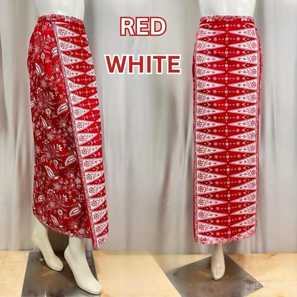 Jual Rok Batik Tumpal Sogan Khas Betawi / Rok Tumpal Sogan Batik Red ...