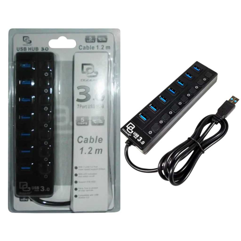 Jual USB 3.0 HUB DIGIGEAR 7 PORT 1,2M | Shopee Indonesia