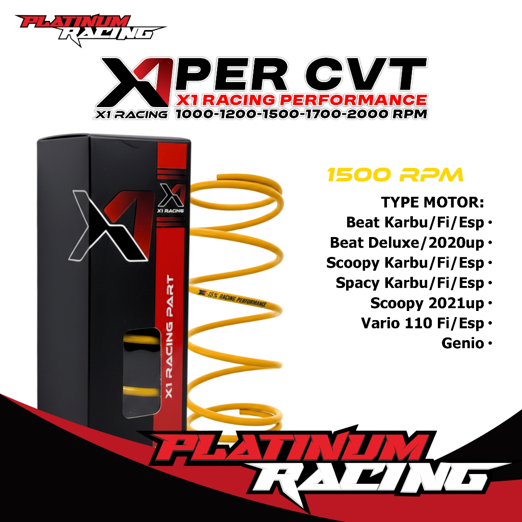 Jual PER CVT 1000 RPM 1500 RPM 2000 RPM X1 RACING - HONDA BEAT GENIO ...