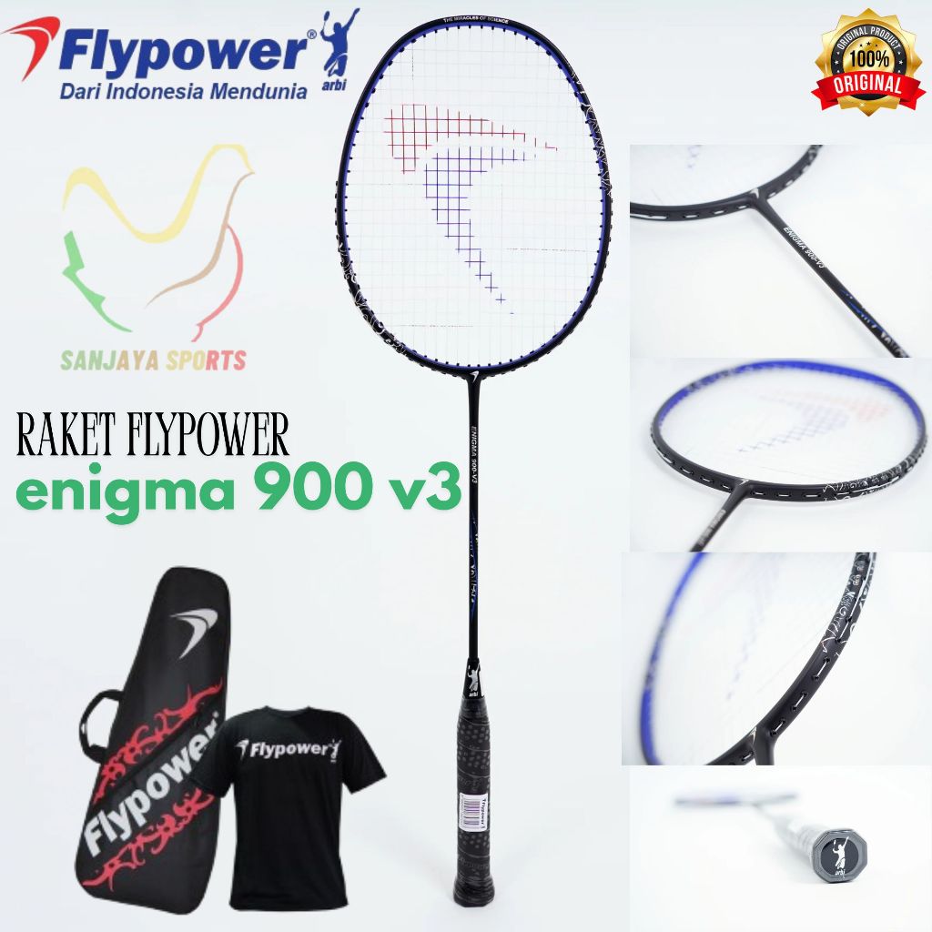 Jual RAKET BADMINTON BULUTANGKIS FLYPOWER ENIGMA 900 V3 ORIGINAL
