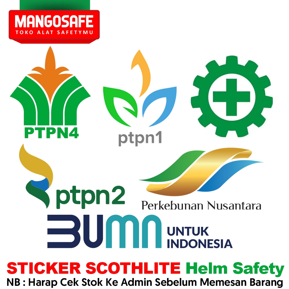 Jual Cutting Sticker Helm Safety Proyek Logo K3 Safety First BUMN PTPN ...