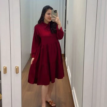 Delivia Dress Dediana Premium Busui Bumil Friendy Casual Polos Motif Wanita 5020