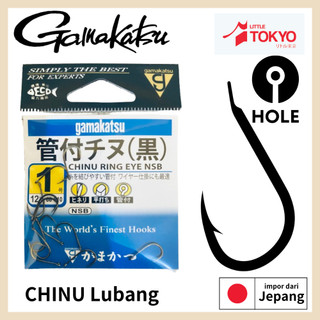 Mata Kail Pancing Gamakatsu CHINU RING EYE WITH HOLE Original Japan