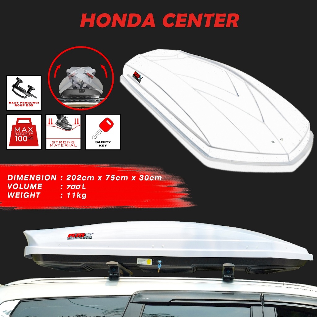 Roof Box Roofbox Rofbox Bagasi Atas Mobil Universal Rmx Premium Material Abs+Pmma