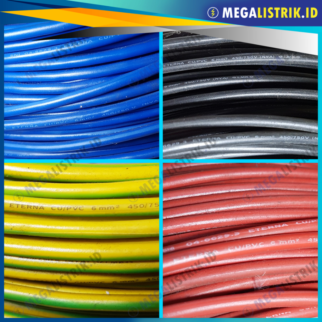 Jual ETERNA KABEL NYA 1 x 6 MM² METERAN / KABEL LISTRIK KAWAT 1 X 6MM ...